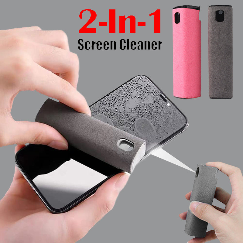 2-in-1 Portable Screen Cleaner Set – Mobile & Laptop Cleaner with Built-in Storage